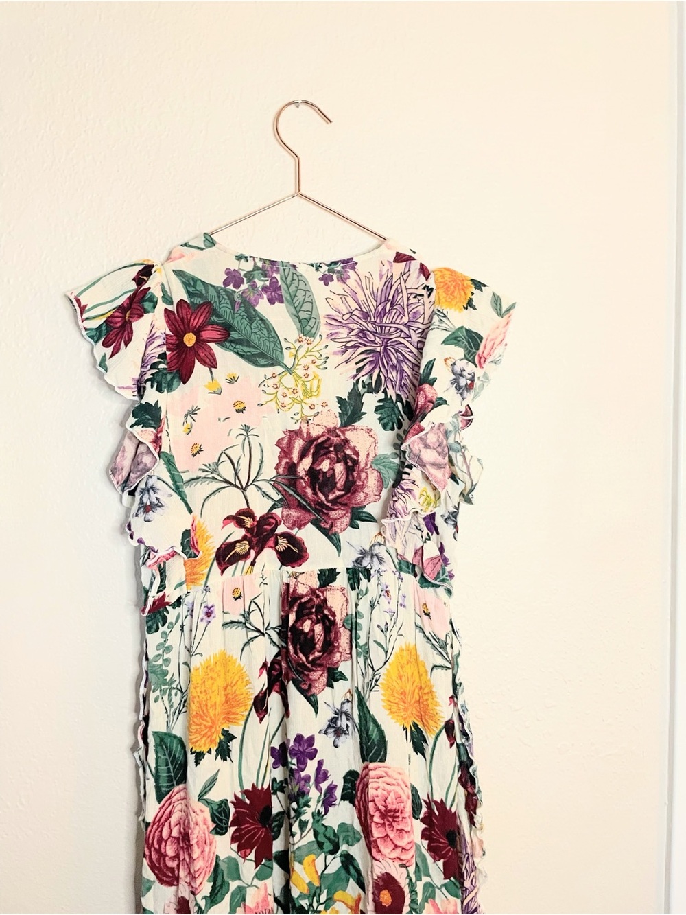 Free People Bonita Floral Ruffle Midi Dress XS - Picture 10 of 14